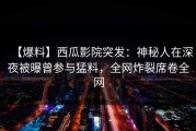 【爆料】西瓜影院突发：神秘人在深夜被曝曾参与猛料，全网炸裂席卷全网