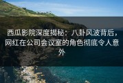 西瓜影院深度揭秘：八卦风波背后，网红在公司会议室的角色彻底令人意外