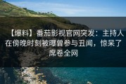 【爆料】番茄影视官网突发：主持人在傍晚时刻被曝曾参与丑闻，惊呆了席卷全网